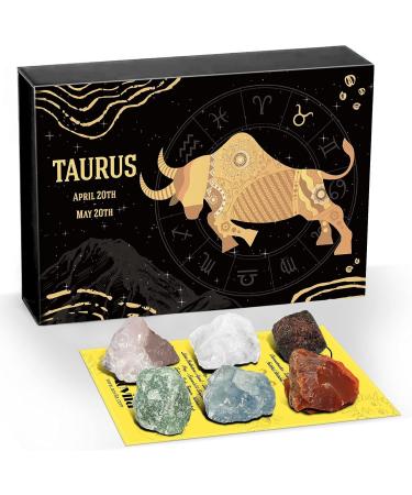 Aovila Taurus Crystals Zodiac Gift Set | Healing Crystals & Birthstones | Astrology Box for Taurus - Buy Online on GoSupps.com