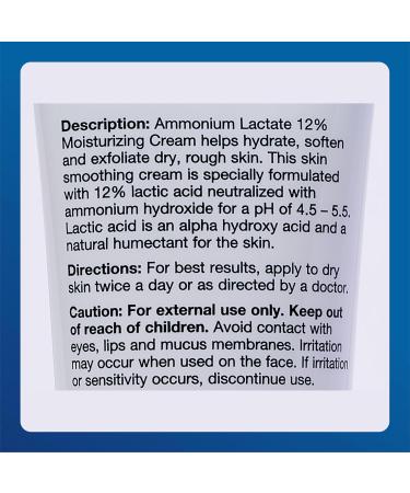 MAJOR Ammonium Lactate 12% Moisturizing Cream - Lactic Acid Cream - Helps Hydrate Soften and Exfoliate Rough Dry Skin - Fragrance-Free - 4.9 Oz. (2 Pack) - Buy Online on GoSupps.com