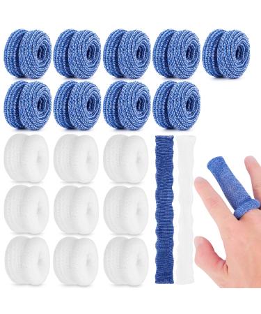 20 Pieces Finger Cots Finger Bandage Finger Roll Tubular Bandage Dressings Finger Bandage Finger Covers Protection for Finger Tips Thumb Bandage for Cargo Handling Gardening Work Sports and Fitness