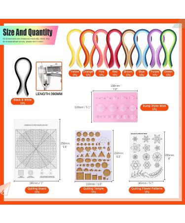 Tanstic Paper Quilling Kit - 64Pcs, 45 Colors, 900 Strips - DIY Handcraft Set for Beginners - Buy Online on GoSupps.com