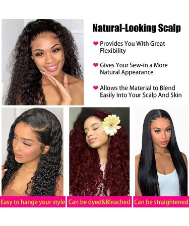 Lace Front Human Hair Water Wave Wig 20 - Brazilian Wet and Wavy, Glueless 150% Density, Pre Plucked Natural Color - Black Women's 4x4 Lace Closure - Buy Online on GoSupps.com