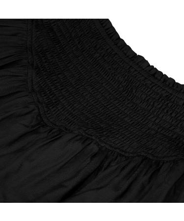 LAEMILIA Women's Floral Print Elastic Waist Flared Mini Skater Skirt - Black - Buy Online on GoSupps.com