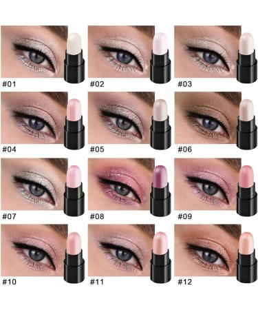 24 Colors Glitter Eyeshadow Stick Colorful Set Waterproof Eye Shadow Sticks Cream Eyeshadow Pencil Makeup Set High Pigmented Waterproof & Long Lasting Contour Stick EyeLiner Makeup for Women #1*24color - Buy Online on GoSupps.com