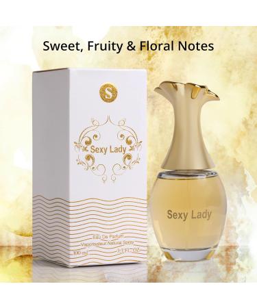 Sexy Lady Eau De Parfum for Women Blend of Sweet Fruity & Floral Notes For Daily Wear & Special Occasions Made Using Natural & Stunner mild Ingredients Elegant 100ml Bottle with Grey Suede Pouch - Buy Online on GoSupps.com