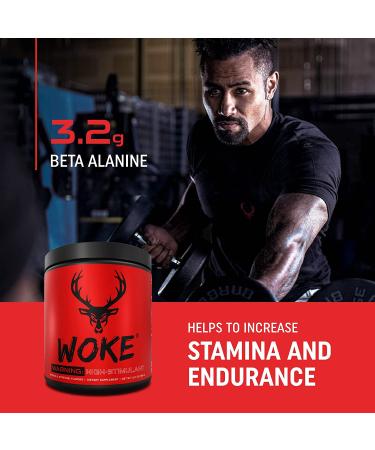 Bucked Up Woke High Stim Pre Workout - Blue Raz Flavor - Focus Nootropic Pump - Strength & Growth - 30 Servings - Buy Online on GoSupps.com
