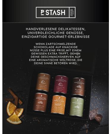 P-Stash Black Box Chocolate Dream Nuss Mix - Handroasted Nuts Covered with Chocolate | Pecans Hazelnuts & Almonds | Perfect Gift Idea - International Shipping Available - Buy Online on GoSupps.com