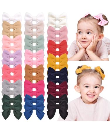 40pcs Woolen Felt Hair Bows Alligator Clips Cute Hair Barrettes Hair Accessories for Kids Toddlers School Little Girls 2.8 Inches 40pcs Style 1