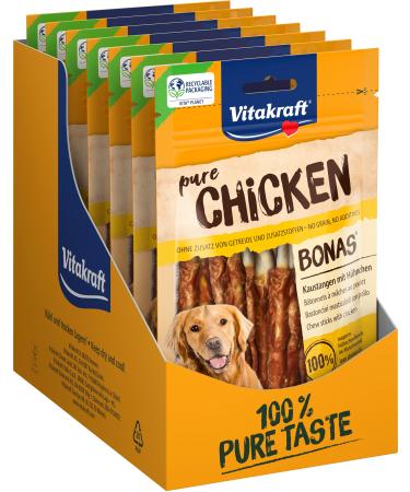 Vitastras bonas couch sticks with chicken dog snack with lean chicken meat ideal as a reward for in between without the addition of sugar and cereal (13x 80 g) chicken - Buy Online on GoSupps.com