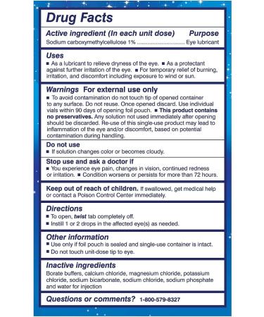 TheraTears Liquid Gel Nighttime Eye Drops for Dry Eyes - 30 Vials, 30 Count (Pack of 2) - Buy Online on GoSupps.com