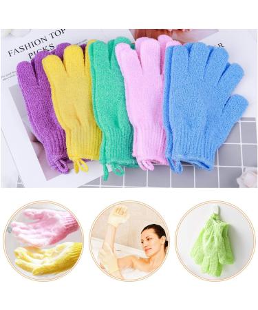 Buy Anezus Exfoliating Gloves 6 Pairs Shower Scrub Bath Loofah for Women | Dead Skin Remover in 6 Colors - Buy Online on GoSupps.com