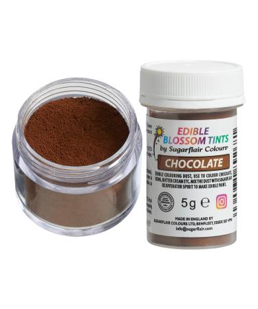 Sugarflair Chocolate Food Colouring Powder Dust Use on Cake Surfaces Decorations or Colour Sugarpaste Fondant Icing Chocolate Buttercream Royal Icing Macarons and More! - 5g