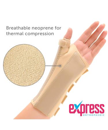 Express Orthopaedic Neoprene Wrist & Thumb Brace - Medically Approved Support for Arthritis, Carpal Tunnel, Sprains & RSI (XS - Right Hand) - Buy Online on GoSupps.com