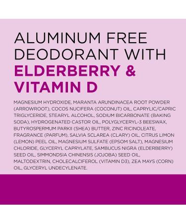 Dr Teal's Aluminum Free Deodorant Elderberry & Vitamin D with Essential Oils 2.65 oz (Pack of 3) - Buy Online on GoSupps.com