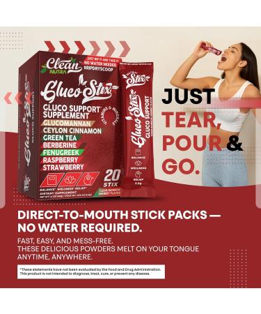 Clean Nutraceuticals Ceylon Cinnamon Powder Green Tea Extract Glucomannan Berberine Supplement Chromium Picolinate Apple Cider Vinegar Rainbow Sherbet Powder Sticks - 20 Count 1 - Buy Online on GoSupps.com