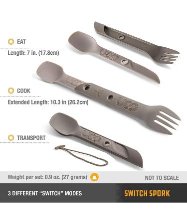 UCO Switch Spork 2-Piece Camping Utensil Set - Sandstone | Lightweight & Integrated Design - Buy Online on GoSupps.com