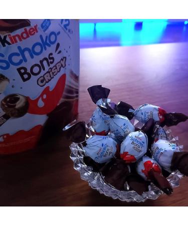 Kinder Schokobons Crispy 3-Pack | Delicate Milk Chocolate with Crispy Rice & Creamy Hazelnut Filling - Shop Internationally! - Buy Online on GoSupps.com