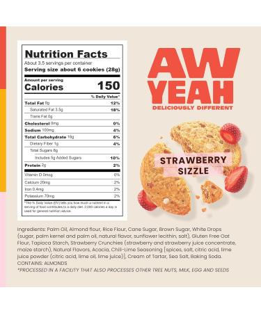 AwYeah Variety Pack Strawberry Sizzle Spicy Yuzu Lime & Midnight Raspberry Mini Cookies 3.5oz (3 Pack) Gluten-Free Vegan All-Natural Non-GMO Plant-Based Gourmet Treats for Snacking! - Buy Online on GoSupps.com