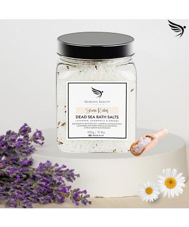 450g Lavender Bath Salts | Made In UK | De-Stress with Lavender & Chamomile | Relaxing Bath Soak Gift Set | for Men & Women | Stress Relief - Buy Online on GoSupps.com