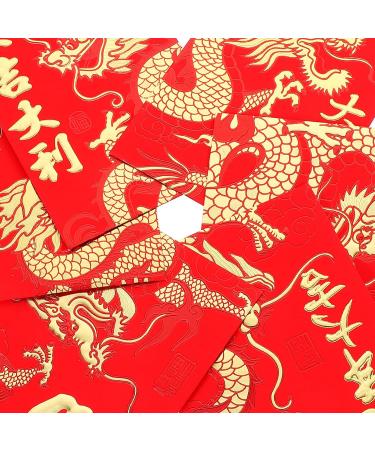Lurrose Asian Red Envelope 60pcs Chinese Red Envelopes 2024 Chinese New Year Dragon Year Lucky Money Envelopes Lunar New Year of Dragon Red Envelope Packets Hong Bao Hong Bao Envelope - Buy Online on GoSupps.com