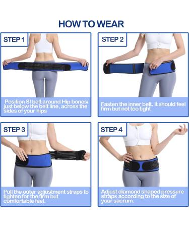 SI Belt Sacroiliac Belt for Women and Men - Relieve SI Joint, Sciatic, Pelvic, Lower Back, and Nerve Pain - Adjustable Compression for Ultimate Comfort and Support - Buy Online on GoSupps.com