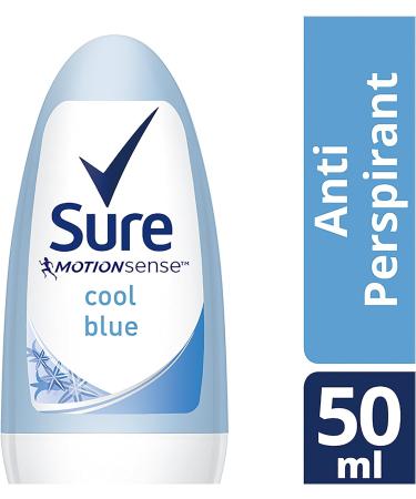 Sure Women Cool Blue Roll-On Antiperspirant Deodorant - 50 ml Pack of 6 Cool Blue 50 ml (Pack of 6) - Buy Online on GoSupps.com