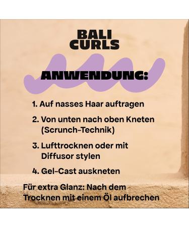 BALI CURLS Strong hold Flaxseed Gel extra strong scrunch gel for defined curls longlasting hold & natural shine suitable for curling method 150 ml - Buy Online on GoSupps.com