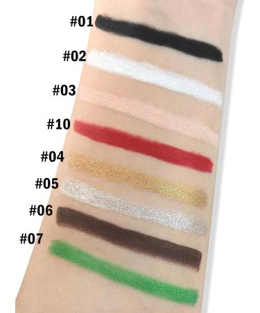  Jutqut Glitter gel eyeliner - Silver - Waterproof - Long-lasting - Tattoo effect - Metallic smooth cream - For women - Buy Online on GoSupps.com