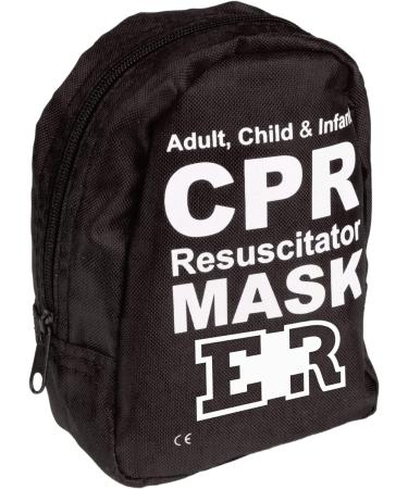 Adult and Infant CPR Mask Combo Kit with Gloves and Alcohol Prep Pads - Tactical Black (2 Count) - Buy Online on GoSupps.com