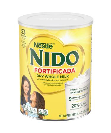 NIDO Fortificada Dry Whole Milk 56.4 oz. Canisters 3.52 Pound (Pack of 1)