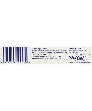 Anusol Suppositories (24) - Fast Relief for Hemorrhoids - Buy Online on GoSupps.com