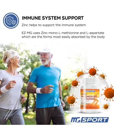 High Absorption Zinc and Magnesium Bundle (100 Count) - for Leg Cramps, Sore Muscles, Immune Support, and Recovery - with Vitamin B6, D, and E - Buy Online on GoSupps.com