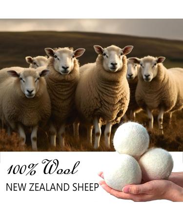 Organic Wool Dryer Balls - 3 Count XL | 100% New Zealand Wool Fabric Softener for 1000+ Loads | Reduce Wrinkles & Cut Drying Time Naturally - Buy Online on GoSupps.com