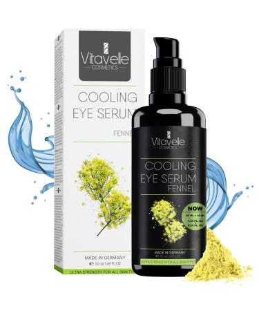 Vitavelle Eye Serum Under Eye Cream for Dark Circles & Puffiness   Cooling  Hydrating Under Eye Serum w/ Pure Fennel Extract   Eye Cream Anti Aging to Moisturize & Depuff   Zero Paraben Eye Gel (50ml)