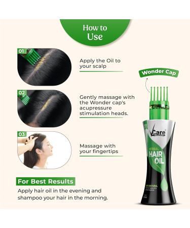 Buy New Improved Herbal Hair Oil with Wonder Cap (100 ml) - Enhance Hair Growth & Shine | International Shipping Available - Buy Online on GoSupps.com