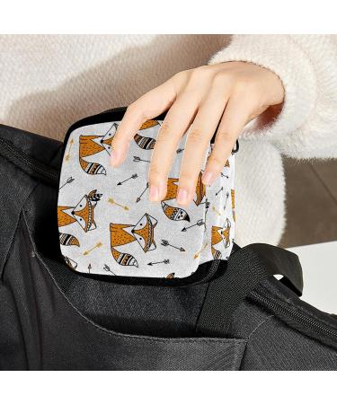 Period Bag Sanitary Napkin Storage Holder - Arrows Fox Pattern | Color5372 - Buy Online on GoSupps.com