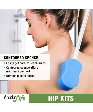 Fablife Hip Set for Daily Food & Mobility | Essential Aids for Hip Replacement Knee & Back Surgery - Gripper Bath Sponge Sock Helper & More - Buy Online on GoSupps.com