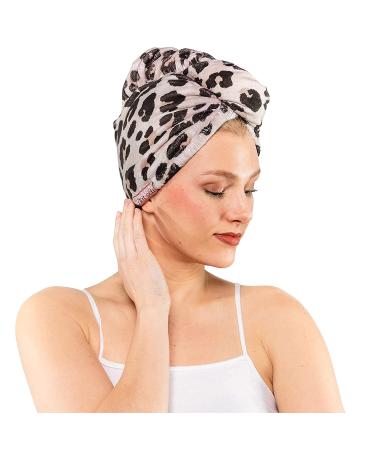 Kitsch Leopard Quick Dry Microfiber Hair Towel - Fast Drying & Stylish - Buy Online on GoSupps.com