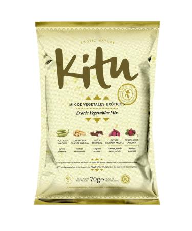 NULTHY Chips de L gumes Exotiques Gourmet 24x70g KITU-M lange Naturel: Banane plantain Manioc Patate douce violette Carotte blanche et Betterave-50% de mati res grasses en moins Sans conservateurs