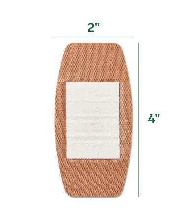 CURAD Naturals Baking Soda Bandages 2 x 4 - 10 Count Box, Sterile & Self-Adhesive First Aid Essential for Scrapes and Cuts - Buy Online on GoSupps.com