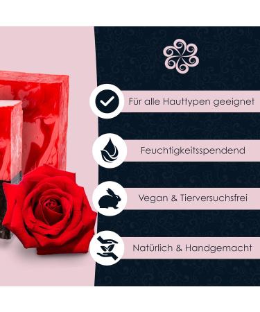 Panu Rose Soap - Vegan Shower Soap for All Skin Types | Natural Solid Shampoo & Shower Gel - Premium 110g Bar - Buy Online on GoSupps.com
