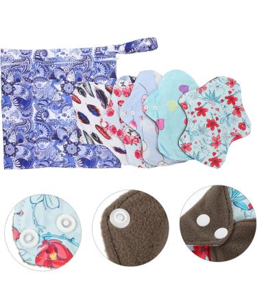 Healeeved 4 Sets Washable Incontinence & Menstrual Cloth Pads | Bamboo Carbon Inserts & Winged Tapes for Women's Comfort - Buy Online on GoSupps.com