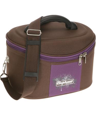 SPEAR BEAUTYCASE Elephant Toiletry Bag | Violetta Makeup Case & Cosmetic Organizer | Extra Padded Purple/Brown - Best International Shipping - Buy Online on GoSupps.com
