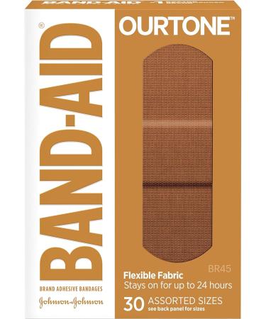 Band-Aid Brand Ourtone Adhesive Bandages Flexible Protection & Care for Minor Cuts & Scrapes with Quilt-Aid Pad - BR45 Assorted Sizes 30 ct Pack of 3 - Buy Online on GoSupps.com