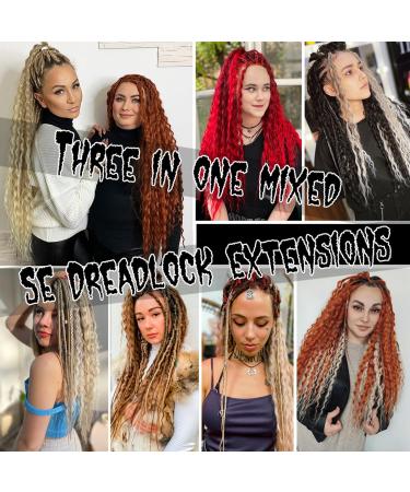 24 Inch Synthetic Dreadlock Extensions Hippie Single Ended Dreads 0.6 cm Width Loc Extensions Reggae Style Crochet Hair for Women (27/613 3 Styles Mixed 24 Inch(6 Strands)) 3 Styles Mixed 24 Inch(6 Strands) 27/613 - Buy Online on GoSupps.com