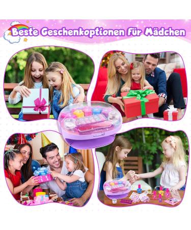 FORMIZON Nail Polish Set Girls with Nail Dryer Nail Art Crafts Kit Toys for Kids Girls Age 5 6 7 8 9 Nail Salon Accessories with Eyeshadow/False Nail/Glitter Makeup Kit Party Supplies for Girl Violet1 - Buy Online on GoSupps.com