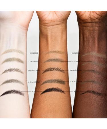 QIC Eyebrow Pencil Waterproof Precision Eyebrow Pencil Ultra Fine Point for Natural 3D Eyebrows Long Lasting Easy to Use CrueltyFree 02 Brown - Buy Online on GoSupps.com