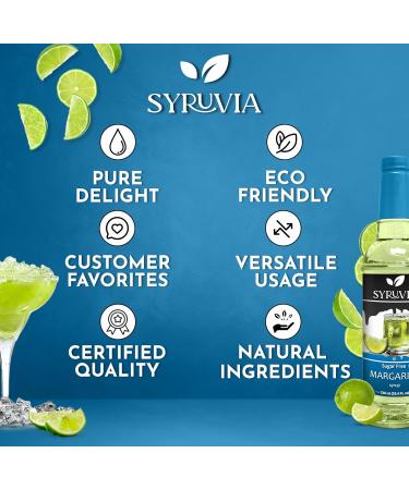 Syruvia Sugar Free Lime Margarita Syrup - Flavored Cocktail Mixer for Drinks Fresh Lime Drink Flavoring for Cocktails & Mocktails No Calorie Gluten Free Keto Friendly (25.4 fl oz) Sugar-Free Margarita - Buy Online on GoSupps.com