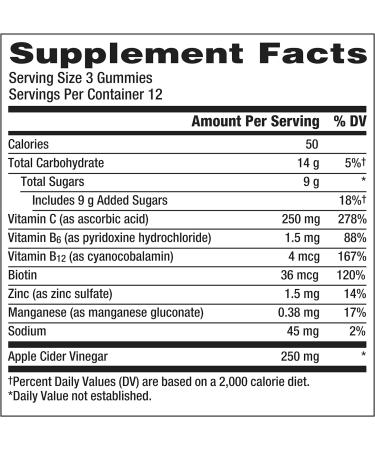 Emergen-C Apple Cider Vinegar Vitamin C Gummies - 36 Count for Immune Support - Buy Online on GoSupps.com