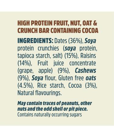 TREK Cocoa Chaos High Protein Energy Bar - Plant Based - Gluten Free - Natural Ingredients | Pack of 36 Bars - Buy Online on GoSupps.com