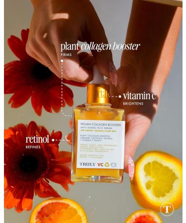 Truly Beauty Vegan Collagen Booster Serum | Anti-Aging Retinol & Vitamin C | Tightens Skin & Fades Age Spots | 1.7 Fl Oz - Buy Online on GoSupps.com
